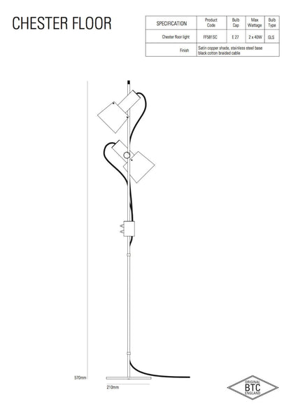 Original BTC Chester Floor Lamp
