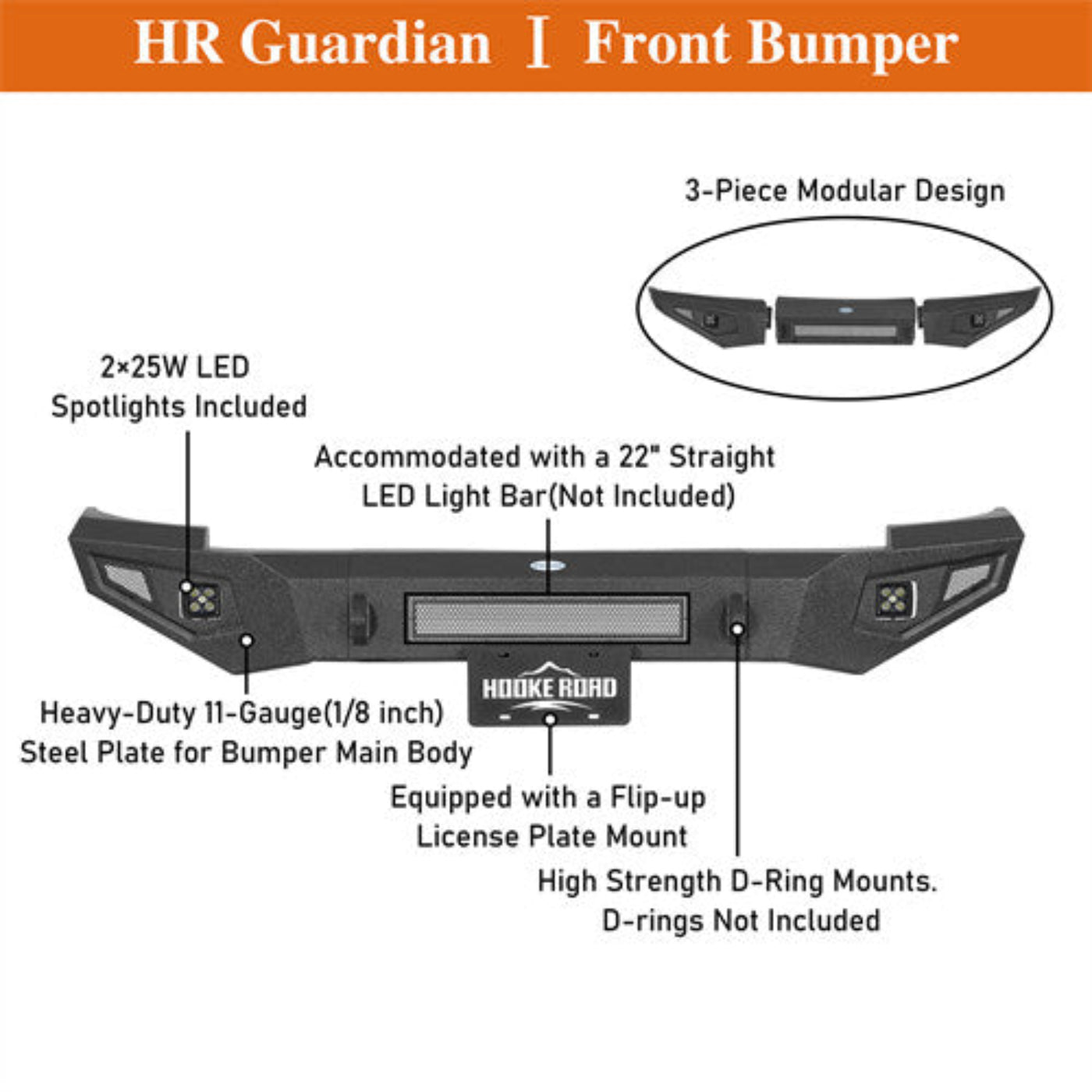 07-13 Chevy Silverado 1500 Front Bumper 2nd Generation - Hooke Road - HE.9033