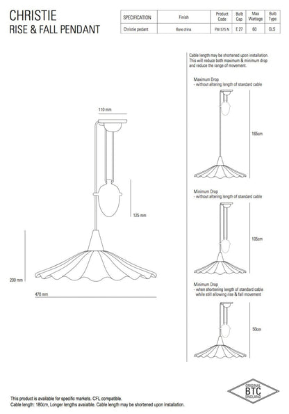 Original BTC Christie Pendant - Rise & Fall