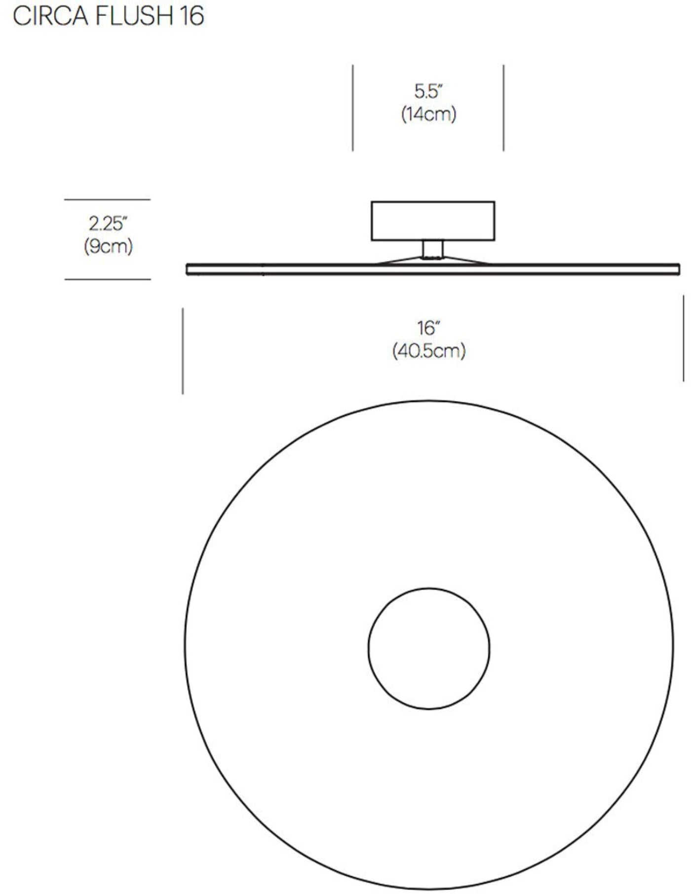 Pablo Designs Circa Flush Ceiling/Wall Light