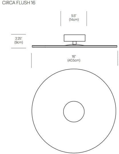 Pablo Designs Circa Flush Ceiling/Wall Light