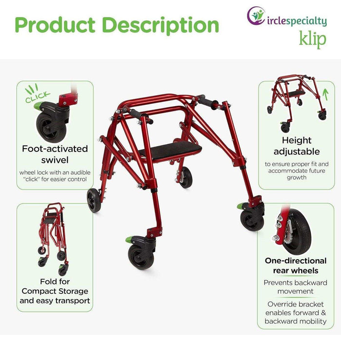 Circle Specialty Klip 4 Wheeled Walker