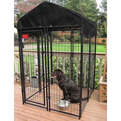Lucky Dog Uptown Outdoor Covered Kennel Heavy Duty Dog Cage Pen (3 Pack) - 173760
