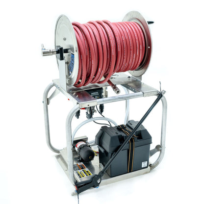 CleanFreak 12 Volt Softwash System (100 PSI @ 7.0 GPM) w/ Remco Pump - Optional Cage, Proportioner, Hose Reel & Spray Wand w/ Nozzle - WET-ASW-0007