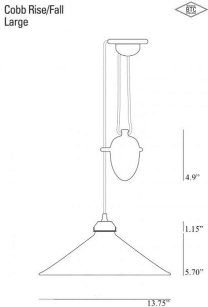 Original BTC Cobb Rise/Fall Pendant - Large