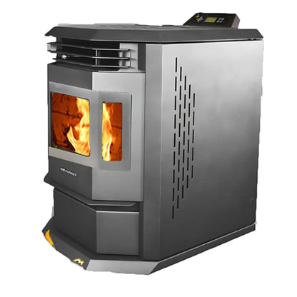 ComfortBilt Pellet Stove with Stainless Steel Trim - HP22-Black-SS