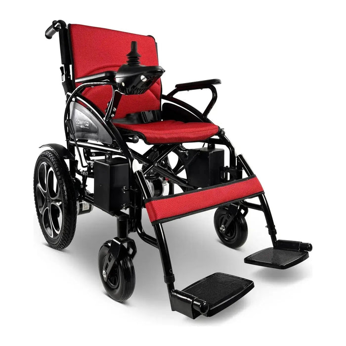 ComfyGO 6011 Folding Electric Wheelchair Red / 13+ miles / 12AH Battery
