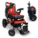 ComfyGO Majestic IQ-7000 Remote Controlled Folding Electric Wheelchair Black & Red (Special Edition) / Red / Manual Folding