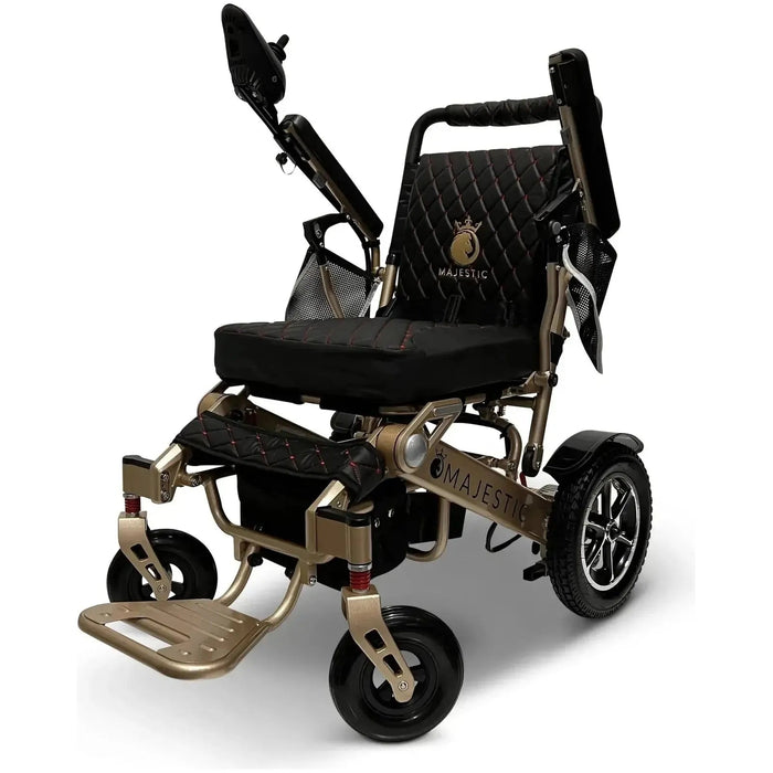 ComfyGO Majestic IQ-7000 Remote Controlled Folding Electric Wheelchair Bronze / Black / Automatic Folding
