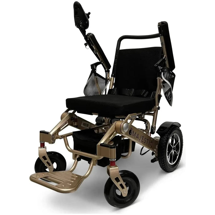 ComfyGO Majestic IQ-7000 Remote Controlled Folding Electric Wheelchair Bronze / Standard / Automatic Folding