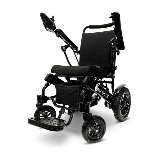 ComfyGO Majestic IQ-8000 Remote Controlled Lightweight Folding Electric Wheelchair Black / Standard / 10 Miles & 17.5" Seat Width