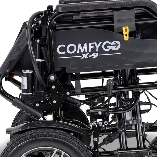 ComfyGO X-9 Remote Controlled Foldable Electric Wheelchair with Automatic Recline & Lifting Leg Rests