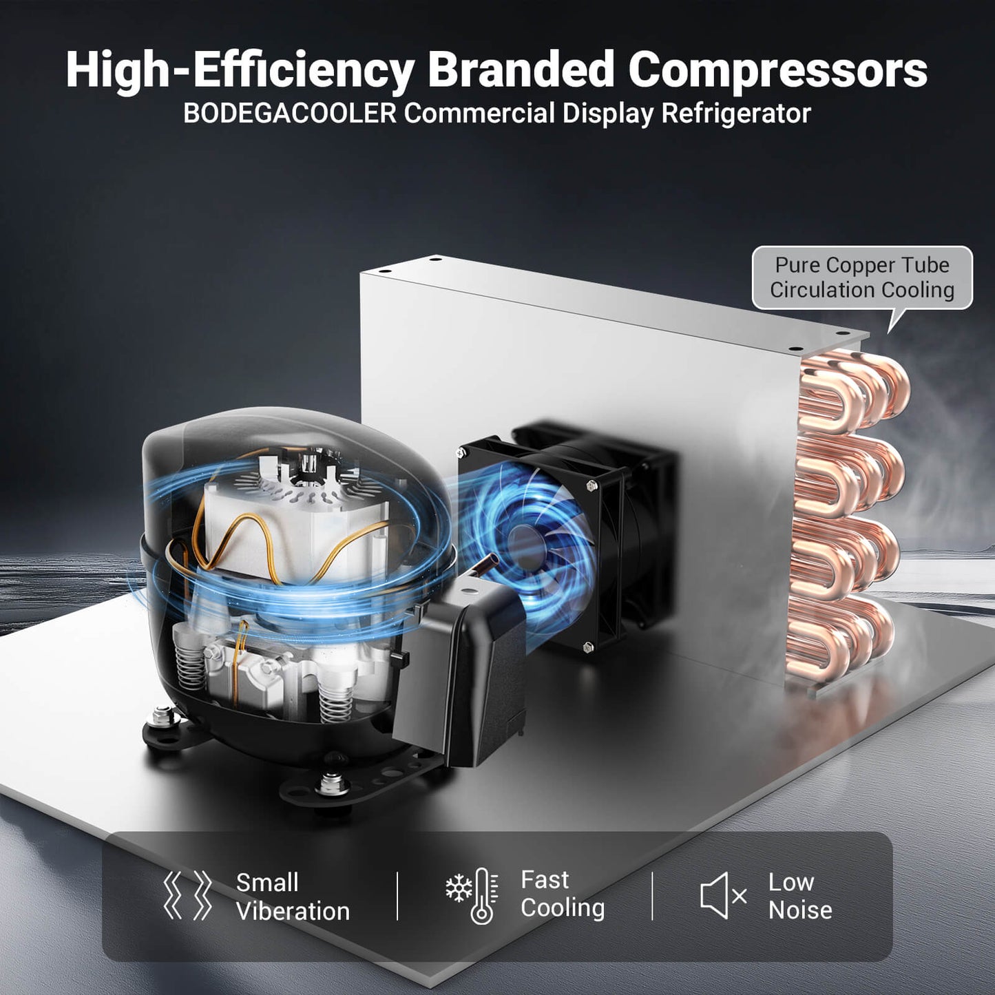 BODEGAcooler Commercial Glass Door Display Refrigerator Merchandiser 9 cu.ft - UL-SS-P238WD