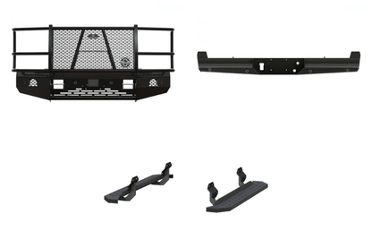 2024 Ford F250 Superduty Complete Protection Kit - Ranch Hand + Aries Steps