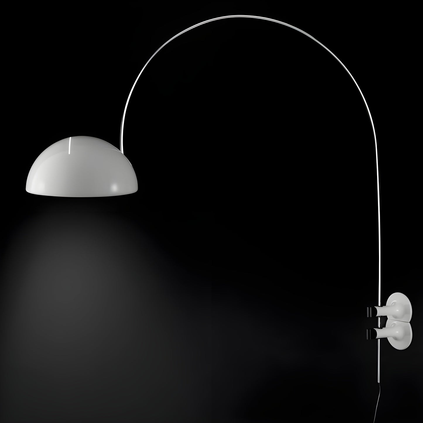 Oluce Coupé Arched Wall Lamp - OL-COUPE-1159R-WH