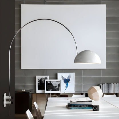 Oluce Coupé Arched Wall Lamp - OL-COUPE-1159R-WH