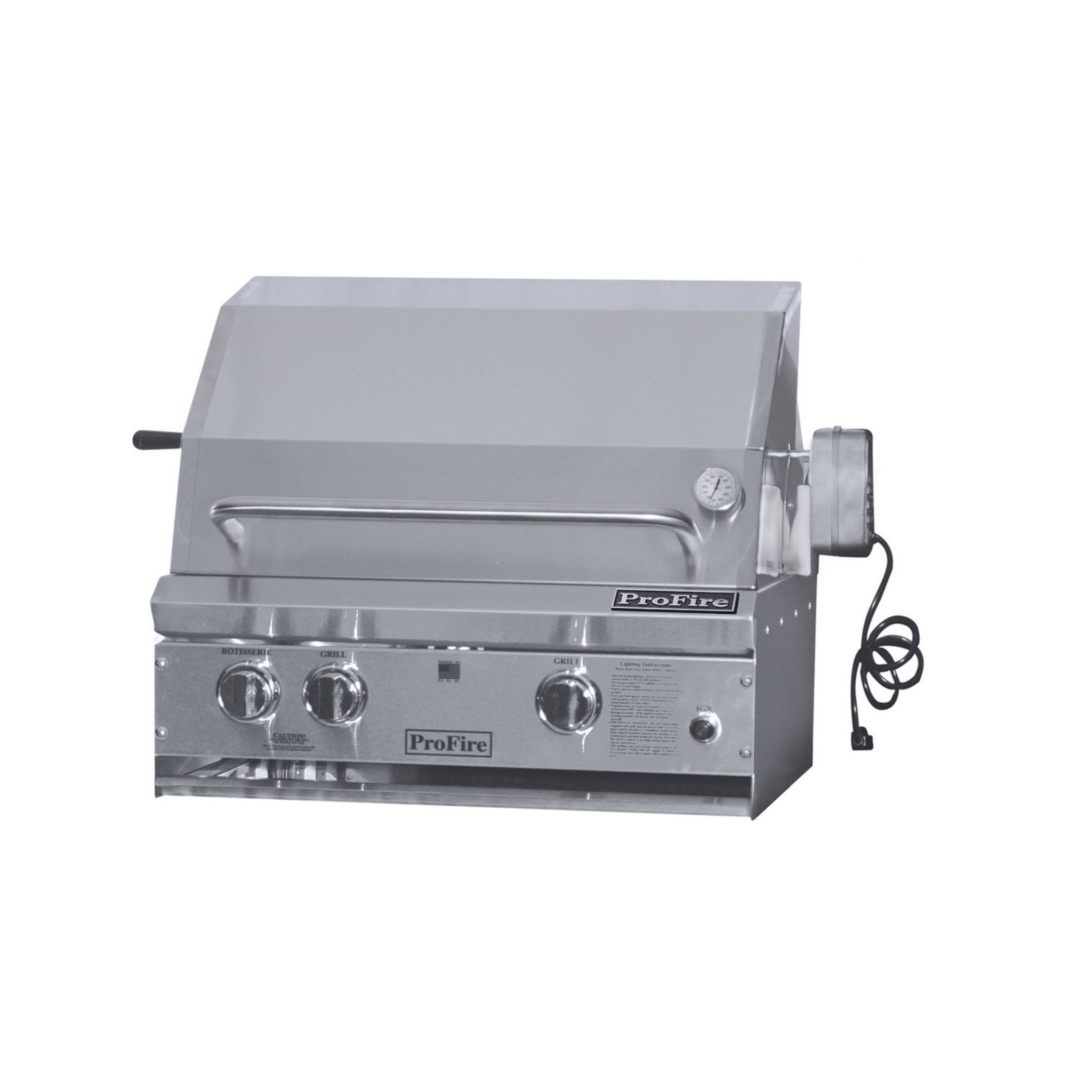 ProFire Briquette Series 27-Inch Built-In Infrared Hybrid Grill - BQPF27GIH-P