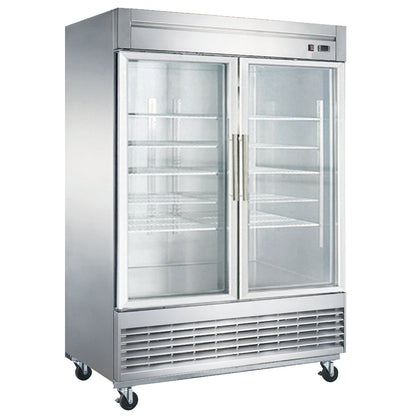Chef AAA - TR-49BG 55" 2 Glass Door Reach-in Refrigerator 41.7 Cu. ft. - TR-49BG