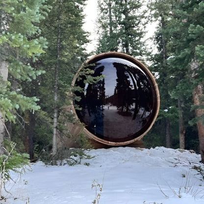 Dundalk LeisureCraft Panoramic View Knotty Cedar Barrel Sauna - DLKNOTYYCBS