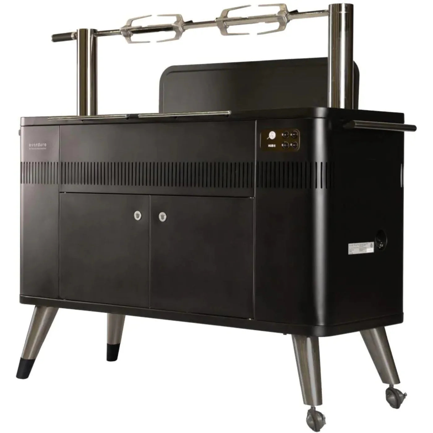 Everdure By Heston Blumenthal 54-Inch Charcoal Grill With Rotisserie & Electronic Ignition - HBCE2BBUS