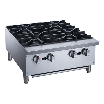 Chef AAA Commercial 24" Hot Plate with 4 Burners NG - TCHPA24