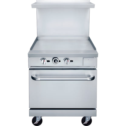 Chef AAA - TCR24-GM Commercial 24" Oven Range 24" Griddle Natural Gas - TCR24-GM