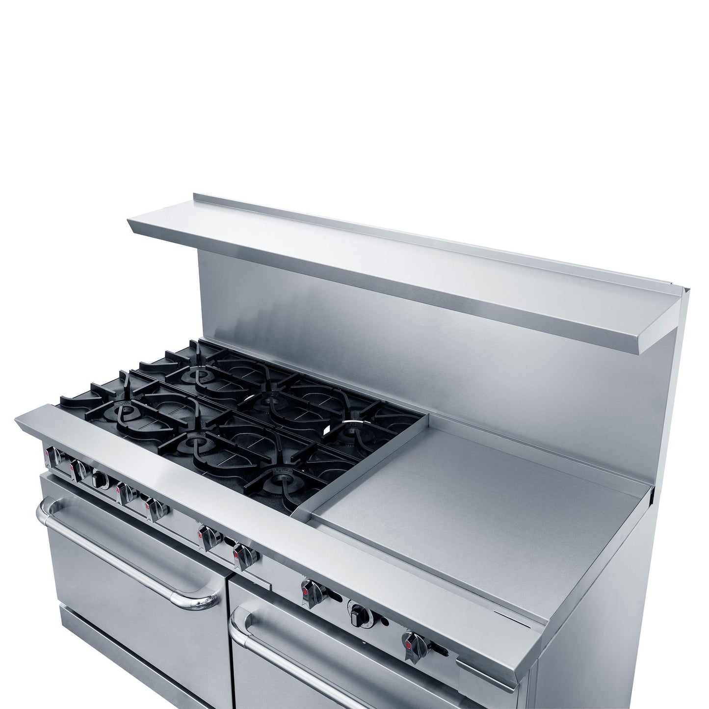 Chef AAA Commercial 60" Oven Range Four Open Burner with 36" Griddle Natural Gas - TCR60-4B36GM