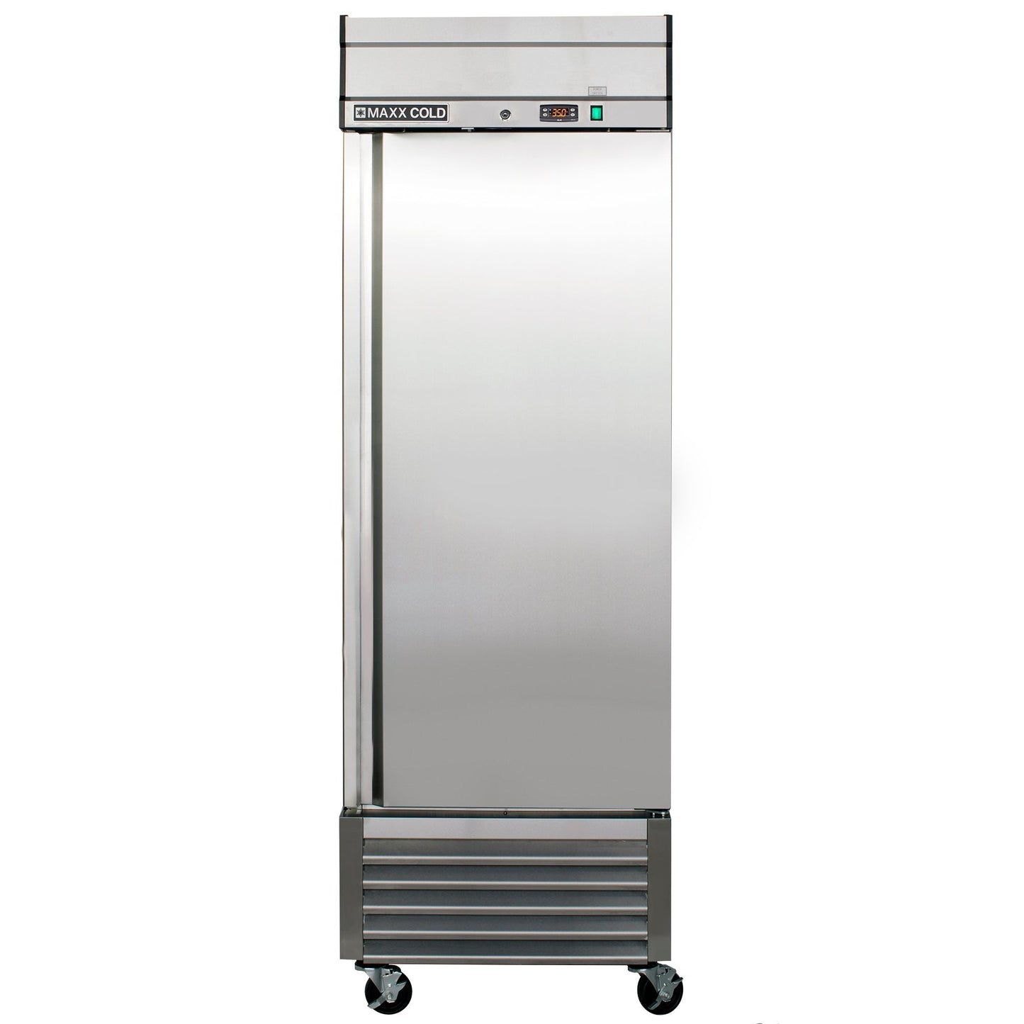 Maxx Cold Single Door Reach-In Refrigerator, Bottom Mount, 27"W, 23 cu. ft. Storage Capacity, in Stainless Steel - MXSR-23FDHC