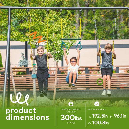 Gobaplay 8' Ultimate Adventure Kids Swing Set Frame Extension (Extension Only) - 396047