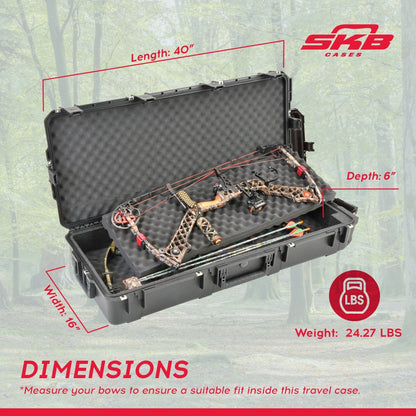 SKB Cases 3I-4217-db iSeries Double Rifle or Bow Case with Hard Plastic Exterior - 127725