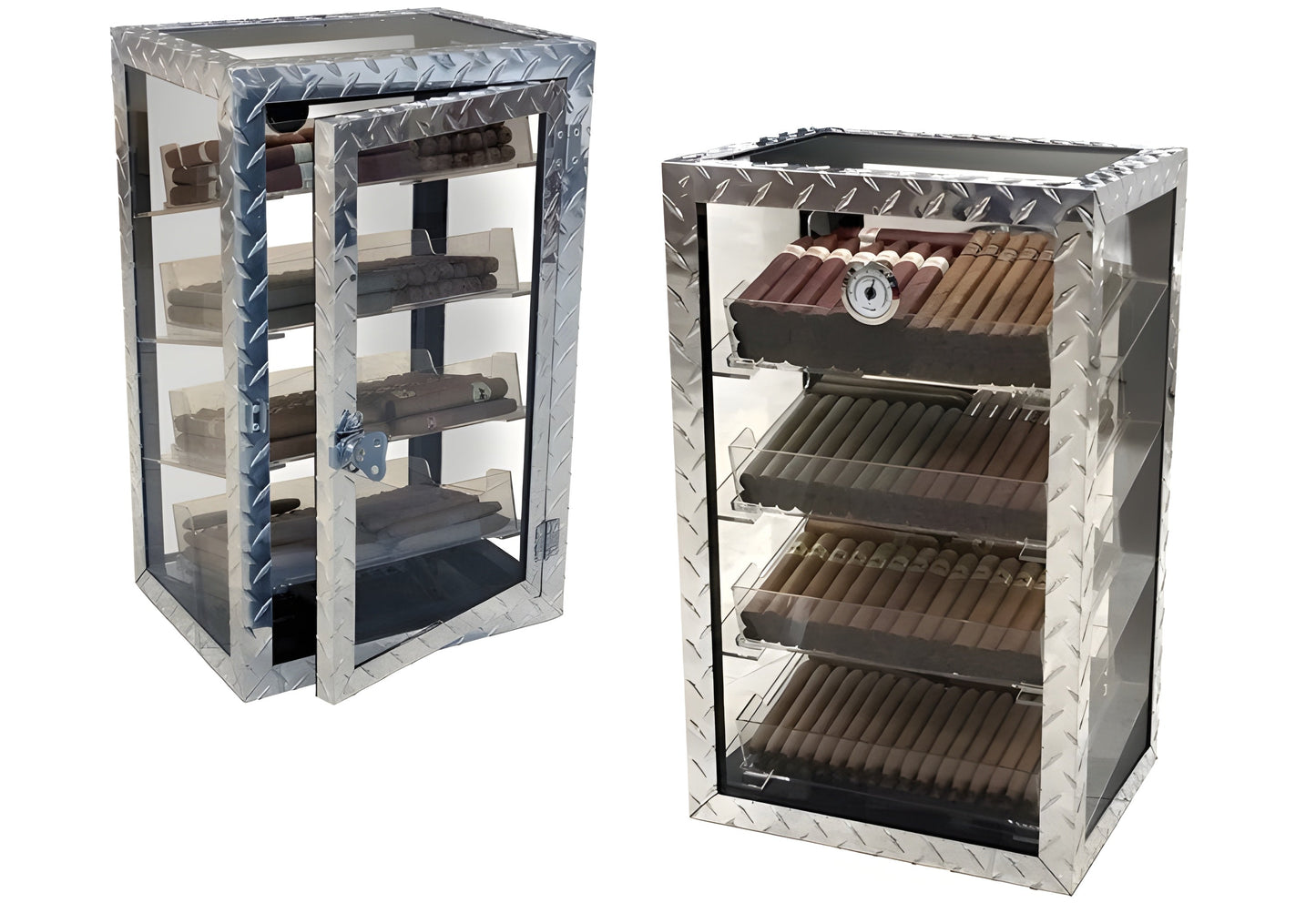 Diamond Plate Display Humidor by Prestige Import Group