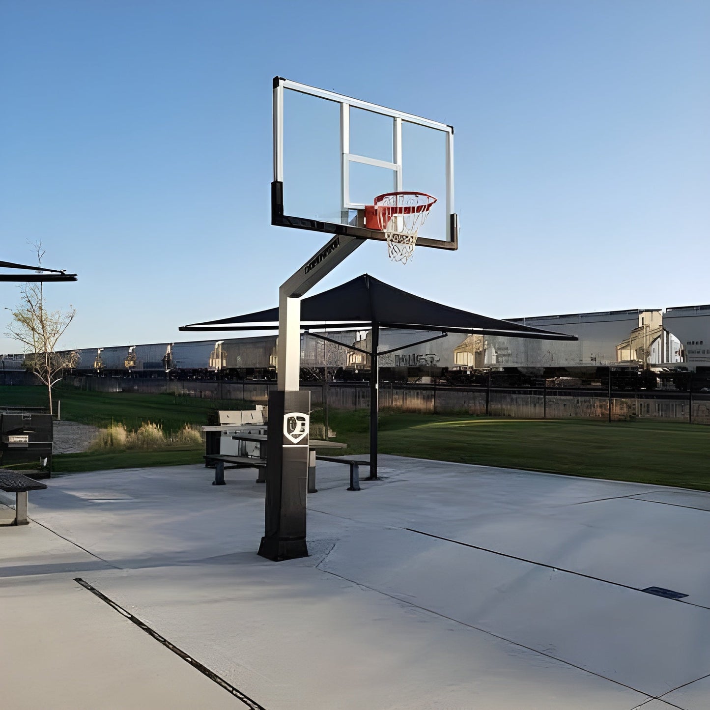 Dominator 72" Glass Backboard Adjustable Basketball Hoop