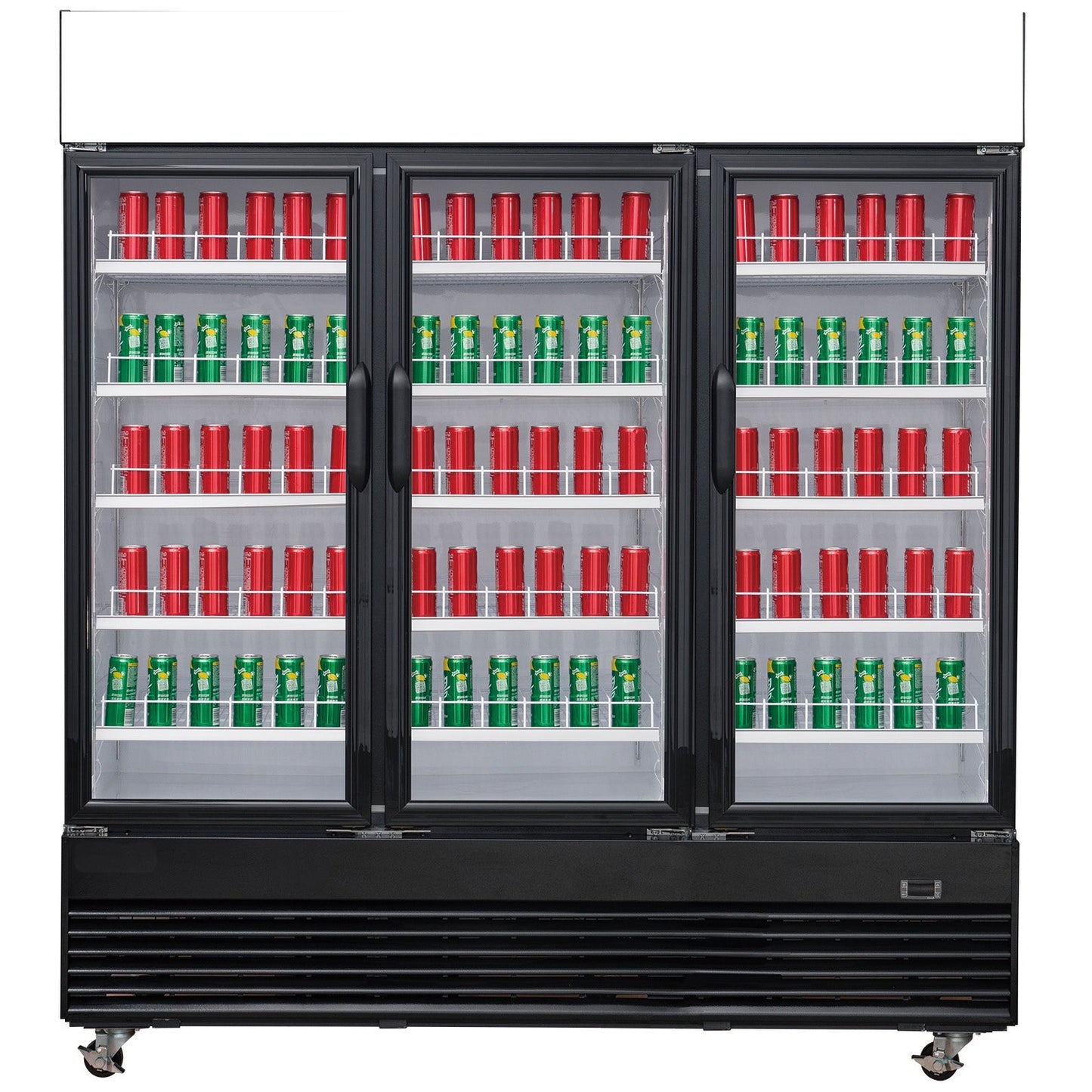 Chef AAA Commercial 78" 3 Glass Door Refrigerator 69.43 cu.ft. - TSM69R