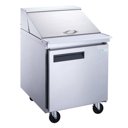 Chef AAA Commercial 29" 12 Pan Salad Sandwich Food Prep Table Refrigerator Mega Top 6.5cu.ft - TSP29M