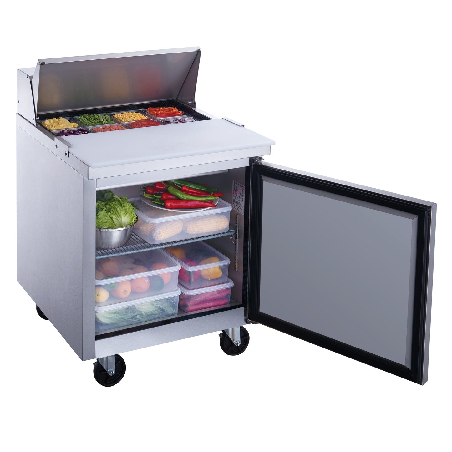 Chef AAA Commercial 29" 8 Pan Salad Sandwich Food Prep Table Refrigerator 6.5cu.ft. TSP29