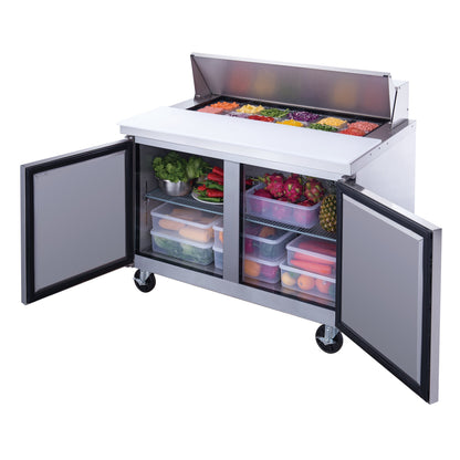 Chef AAA Commercial 48" 12 Pan Salad Sandwich Food Prep Table Refrigerator 11.4cu.ft. - TSP48