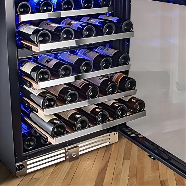 BODEGAcooler 24" 56 Bottles Dual Zone Compressor Wine Cooler with Wood Shelves - JC-165B