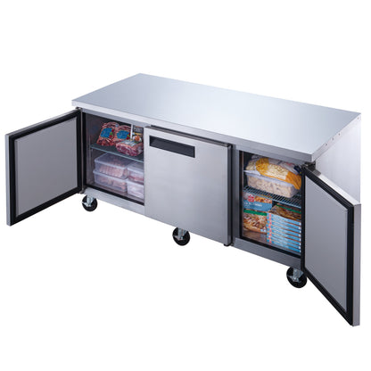 Chef AAA - TUC72R Commercial 72" Undercounter Worktop Refrigerator 18.9cu.ft. - TUC72R