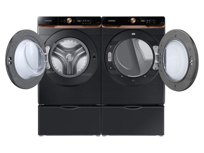 SAMSUNG 7.5 cu. ft. AI Smart Dial Electric Dryer with Super Speed Dry and MultiControl(TM) in Brushed Black - DVE46BG6500VA3-KT