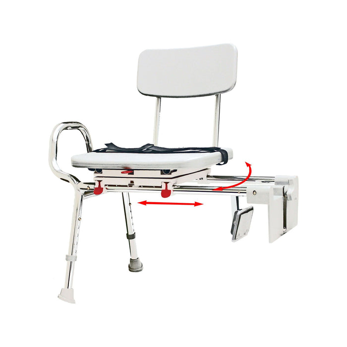 Eagle Health 77762 Tub-Mount Swivel Sliding Transfer Bench