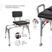 Eagle Health 78661 Padded Swivel Sliding Shower Transfer Bench