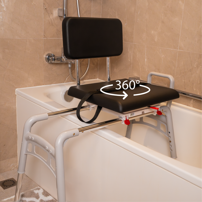 Eagle Health 78661 Padded Swivel Sliding Shower Transfer Bench