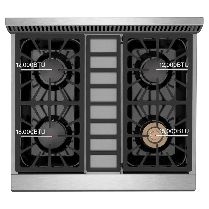 Empava 30GR03 30 Inch Freestanding Range Gas Cooktop And Oven