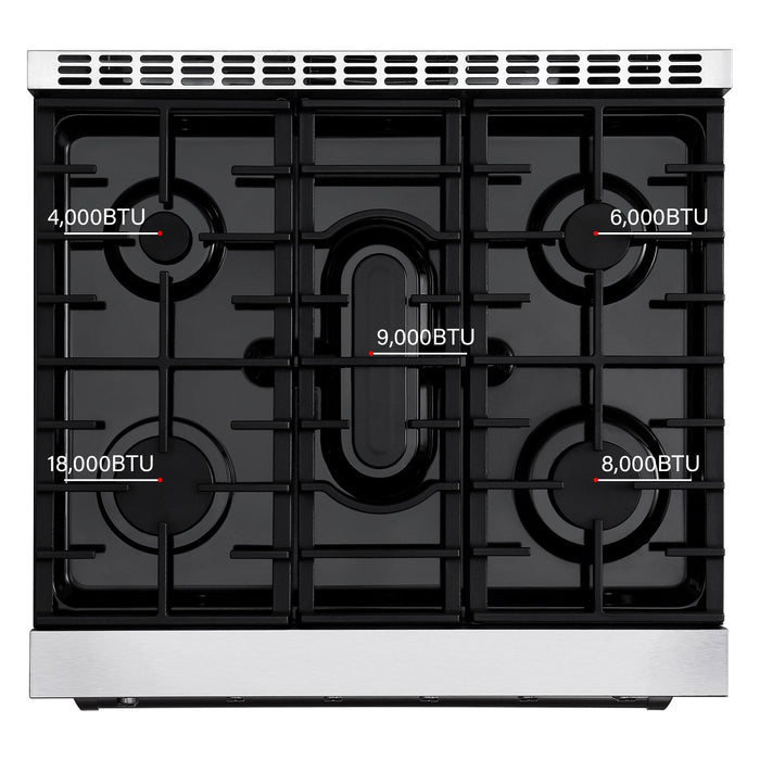 Empava 30GR10 30 In. Pro-Style Slide-in Single Oven Gas Range