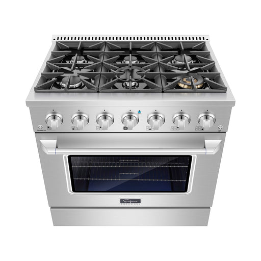 Empava 36GR08 36 In. Pro-Style Slide-In Single Oven Gas Range