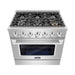 Empava 36GR08 36 In. Pro-Style Slide-In Single Oven Gas Range