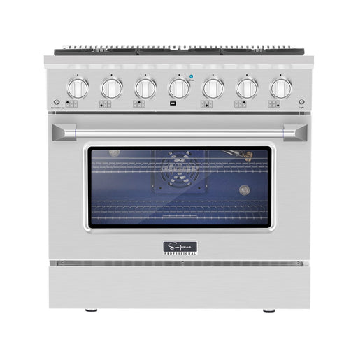 Empava 36GR08 36 In. Pro-Style Slide-In Single Oven Gas Range