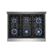 Empava 36GR08 36 In. Pro-Style Slide-In Single Oven Gas Range