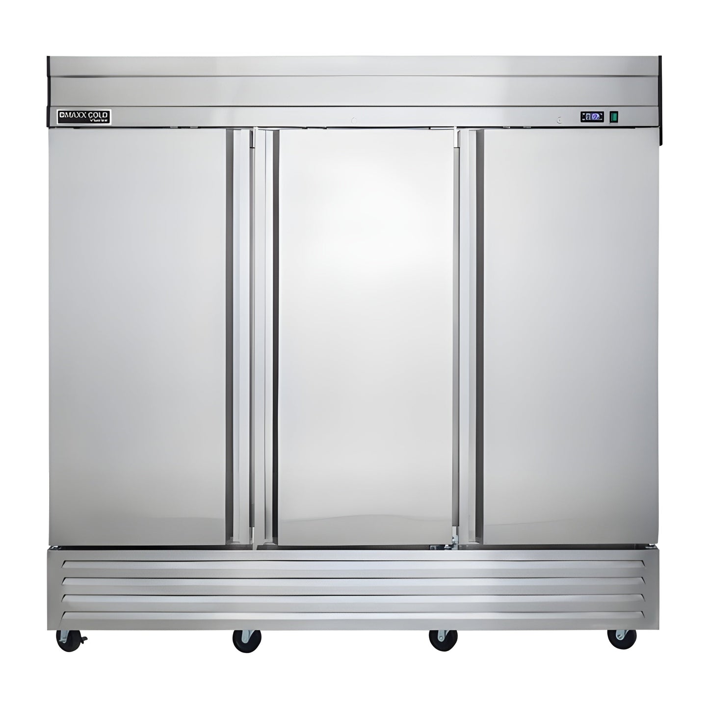 Maxx Cold V-Series 3 Door Reach-In Refrigerator, Bottom Mount, in Stainless Steel -  MVR-72FDHC