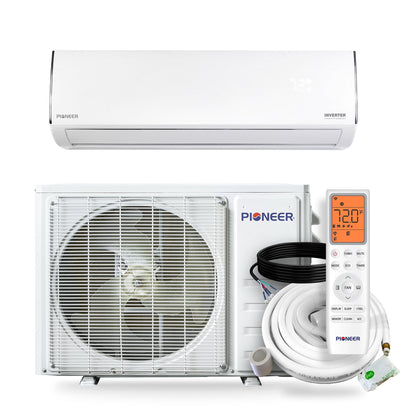 Pioneer Diamante Essenza™ 11,500 BTU 17 SEER2 115V High-Wall Ductless Mini-Split Air Conditioner Inverter Heat Pump with 16 Ft. Kit - WYT012ALUI17RL
